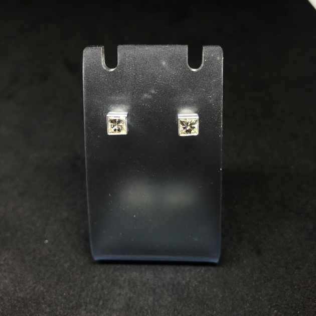 方鑽耳環(1對) 1