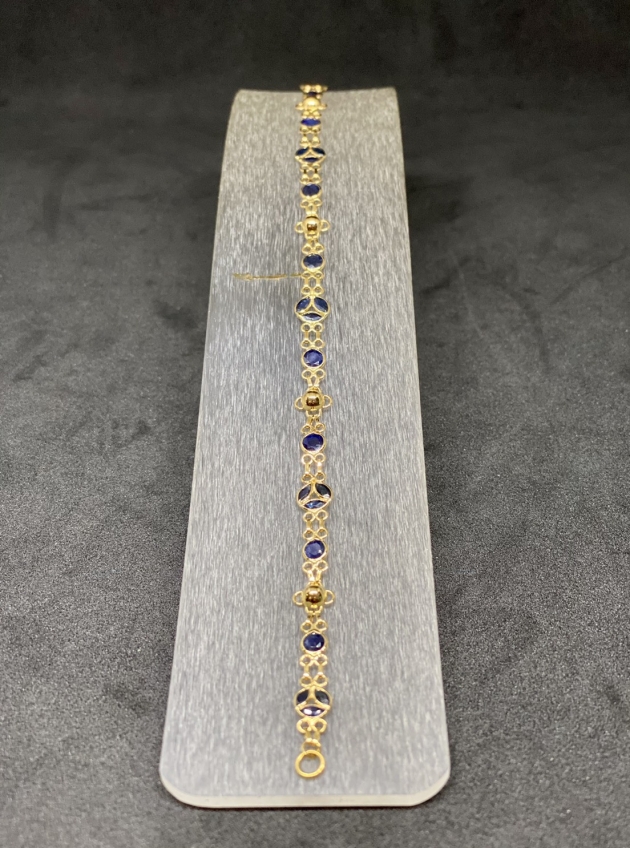 藍寶K金手鍊 1