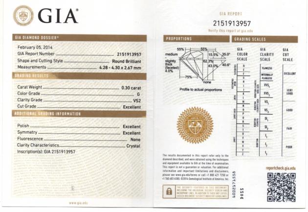GIA 30分 天然鑽石戒指(己售出) 1