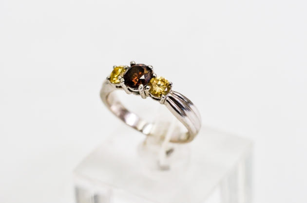 46分天然茶色鑽石戒指 2